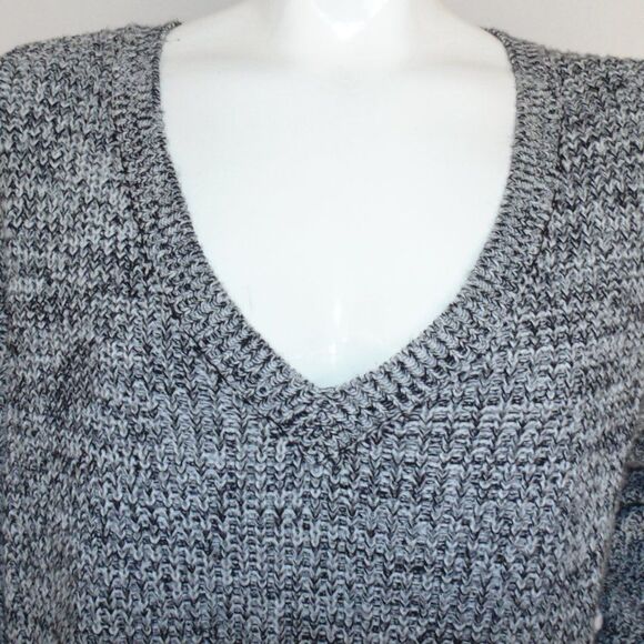 TORRID Sweater, 2/2X, Grey Mottled, V-neck, Long sleeves, Acrylic, Washable - Picture 8 of 14
